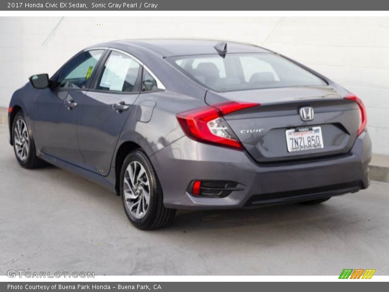 Sonic Gray Pearl / Gray 2017 Honda Civic EX Sedan