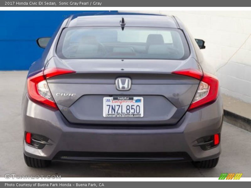 Sonic Gray Pearl / Gray 2017 Honda Civic EX Sedan