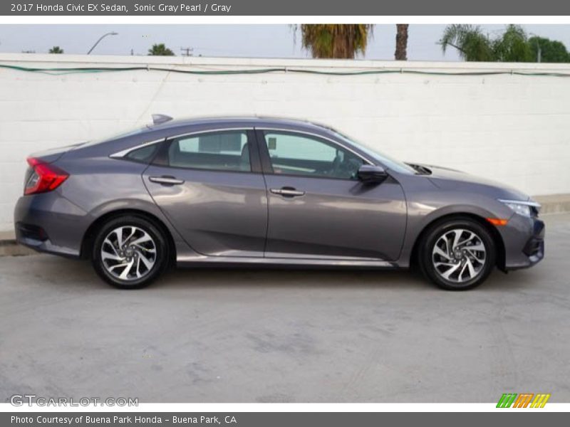 Sonic Gray Pearl / Gray 2017 Honda Civic EX Sedan