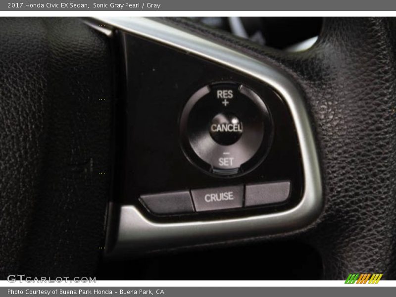 Sonic Gray Pearl / Gray 2017 Honda Civic EX Sedan