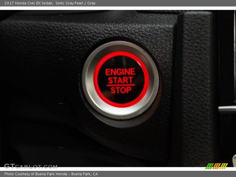 Sonic Gray Pearl / Gray 2017 Honda Civic EX Sedan