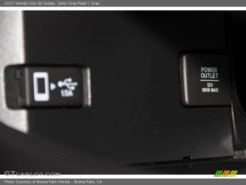 Sonic Gray Pearl / Gray 2017 Honda Civic EX Sedan