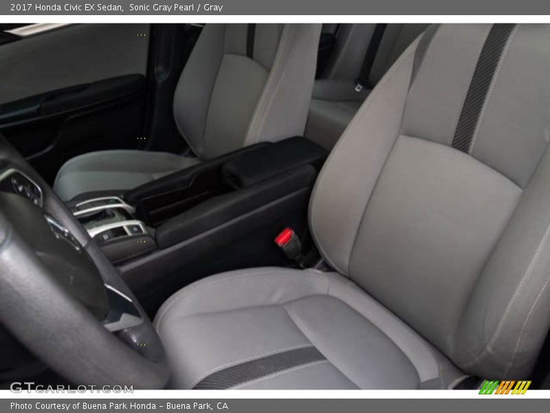 Sonic Gray Pearl / Gray 2017 Honda Civic EX Sedan