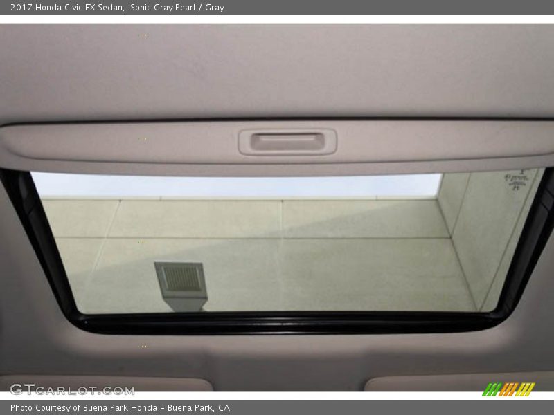 Sonic Gray Pearl / Gray 2017 Honda Civic EX Sedan