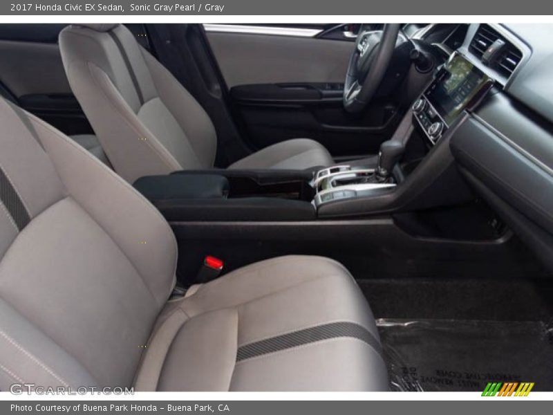 Sonic Gray Pearl / Gray 2017 Honda Civic EX Sedan