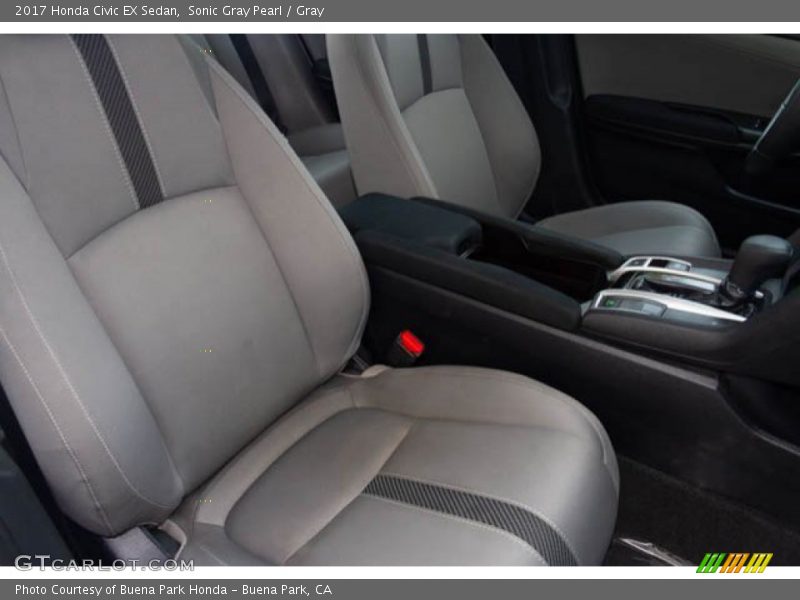 Sonic Gray Pearl / Gray 2017 Honda Civic EX Sedan
