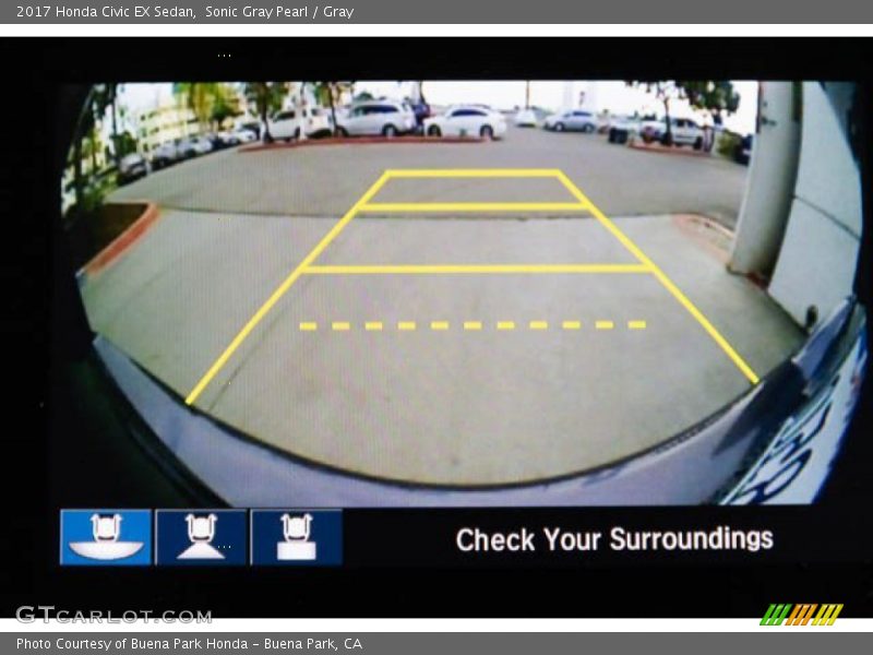 Sonic Gray Pearl / Gray 2017 Honda Civic EX Sedan