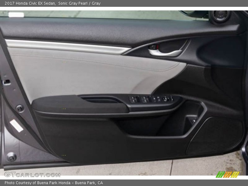 Sonic Gray Pearl / Gray 2017 Honda Civic EX Sedan