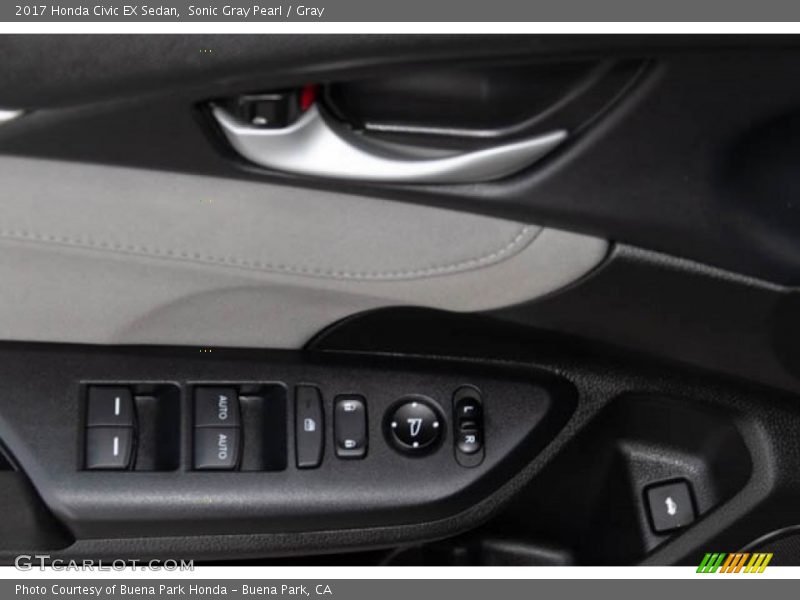 Sonic Gray Pearl / Gray 2017 Honda Civic EX Sedan