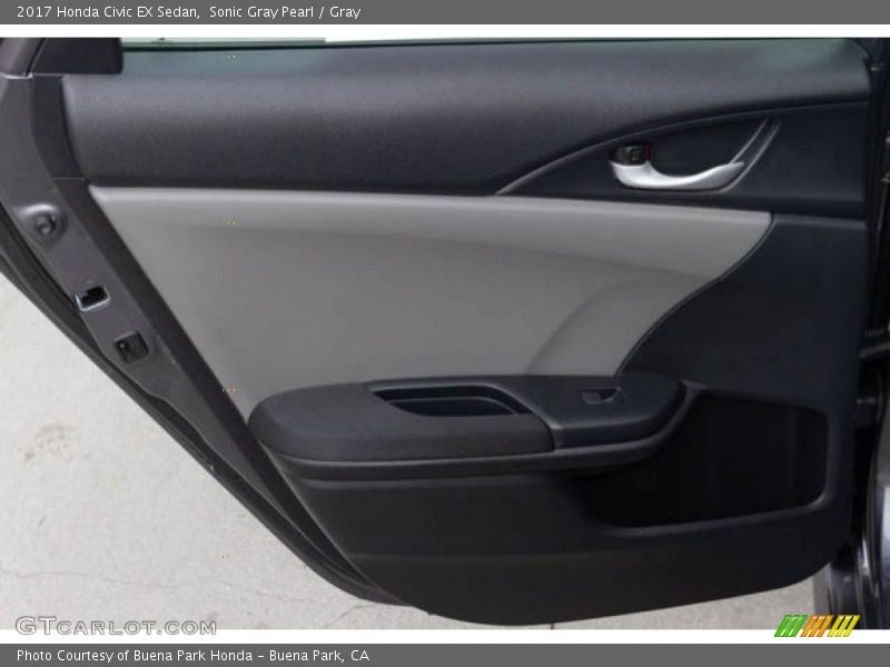 Sonic Gray Pearl / Gray 2017 Honda Civic EX Sedan