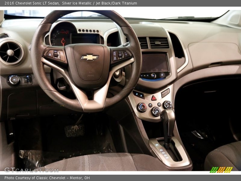 Silver Ice Metallic / Jet Black/Dark Titanium 2016 Chevrolet Sonic LT Sedan