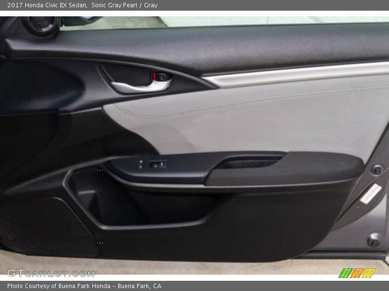 Sonic Gray Pearl / Gray 2017 Honda Civic EX Sedan