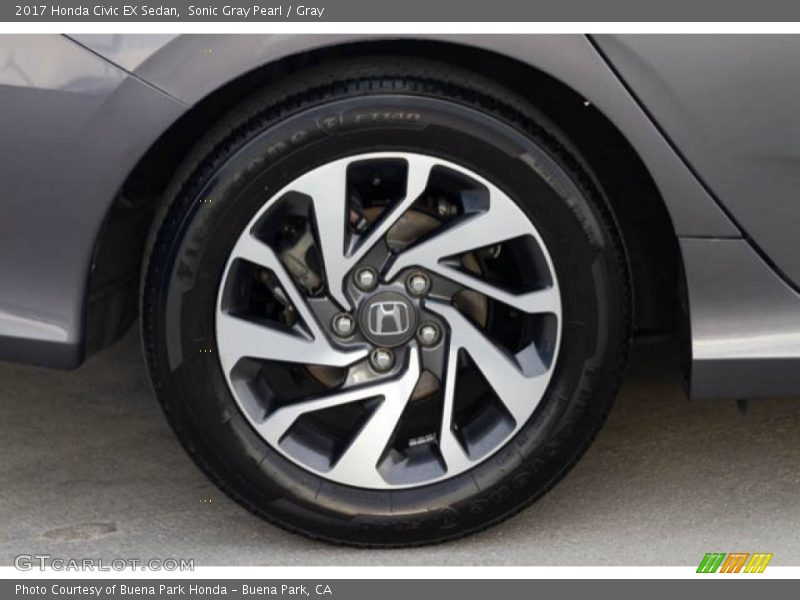 Sonic Gray Pearl / Gray 2017 Honda Civic EX Sedan
