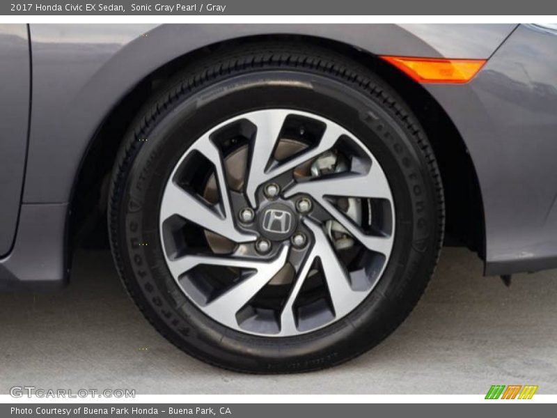 Sonic Gray Pearl / Gray 2017 Honda Civic EX Sedan