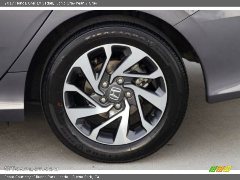 Sonic Gray Pearl / Gray 2017 Honda Civic EX Sedan