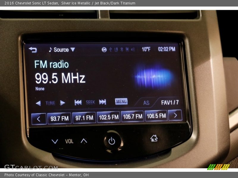 Silver Ice Metallic / Jet Black/Dark Titanium 2016 Chevrolet Sonic LT Sedan