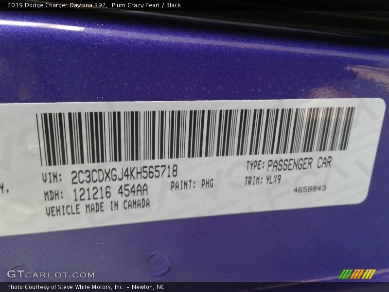 2019 Charger Daytona 392 Plum Crazy Pearl Color Code PHG