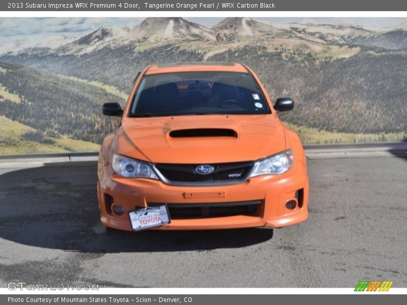 Tangerine Orange Pearl / WRX Carbon Black 2013 Subaru Impreza WRX Premium 4 Door