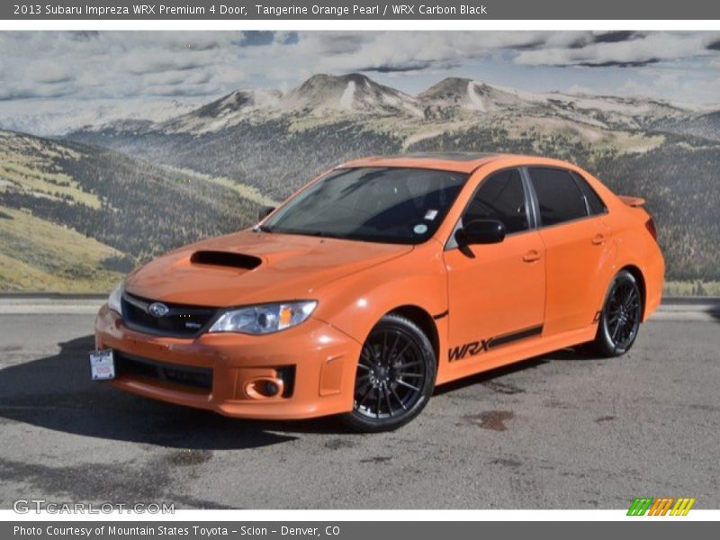 Tangerine Orange Pearl / WRX Carbon Black 2013 Subaru Impreza WRX Premium 4 Door