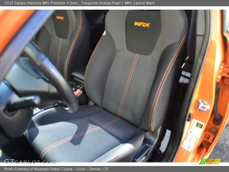 Tangerine Orange Pearl / WRX Carbon Black 2013 Subaru Impreza WRX Premium 4 Door