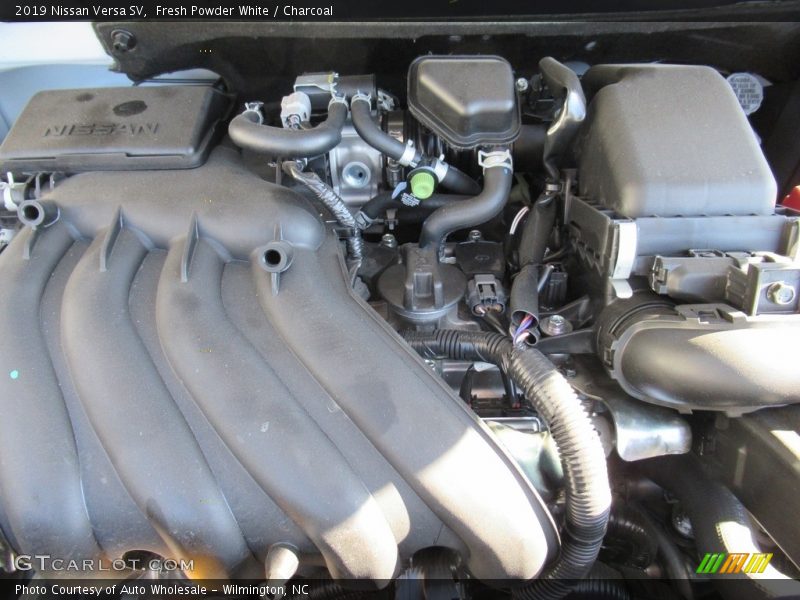 Fresh Powder White / Charcoal 2019 Nissan Versa SV