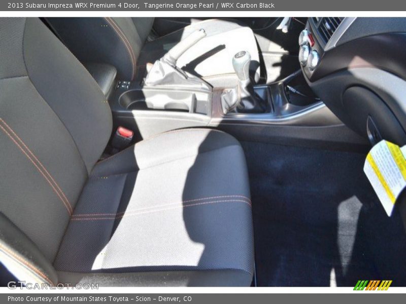 Tangerine Orange Pearl / WRX Carbon Black 2013 Subaru Impreza WRX Premium 4 Door