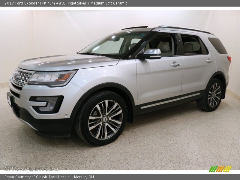 Ingot Silver / Medium Soft Ceramic 2017 Ford Explorer Platinum 4WD