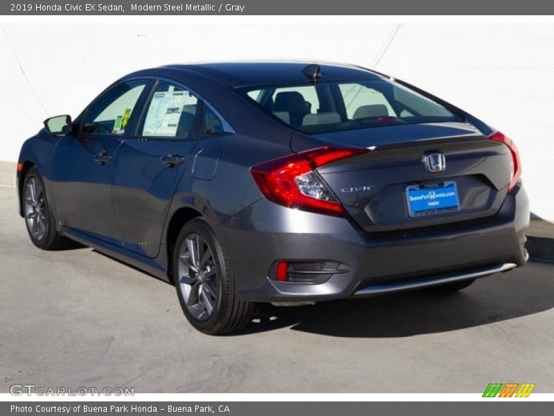 Modern Steel Metallic / Gray 2019 Honda Civic EX Sedan