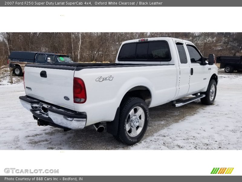 Oxford White Clearcoat / Black Leather 2007 Ford F250 Super Duty Lariat SuperCab 4x4