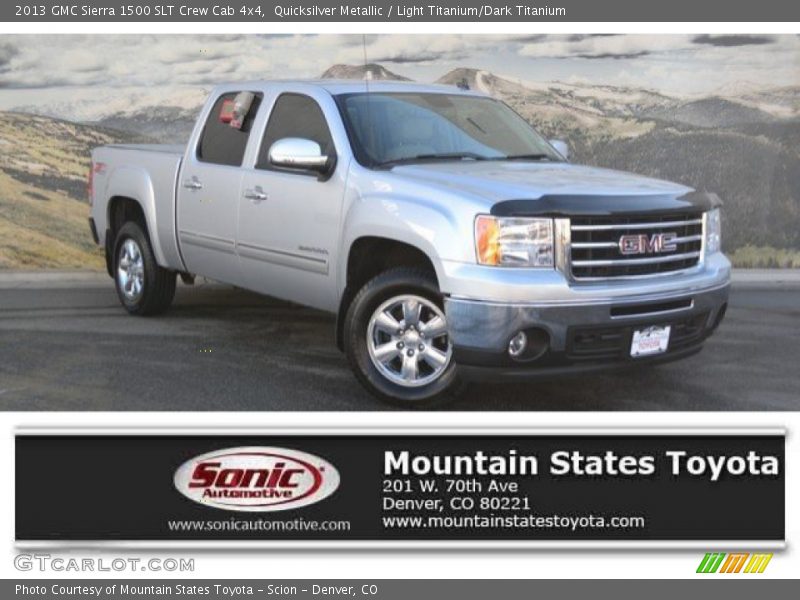 Quicksilver Metallic / Light Titanium/Dark Titanium 2013 GMC Sierra 1500 SLT Crew Cab 4x4