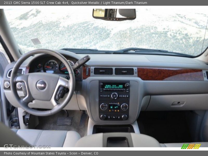 Quicksilver Metallic / Light Titanium/Dark Titanium 2013 GMC Sierra 1500 SLT Crew Cab 4x4