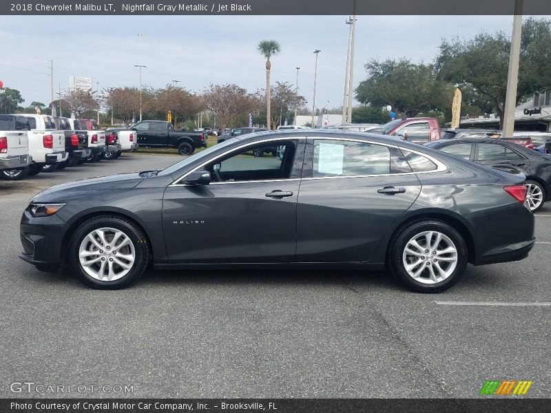 Nightfall Gray Metallic / Jet Black 2018 Chevrolet Malibu LT