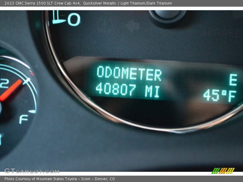 Quicksilver Metallic / Light Titanium/Dark Titanium 2013 GMC Sierra 1500 SLT Crew Cab 4x4