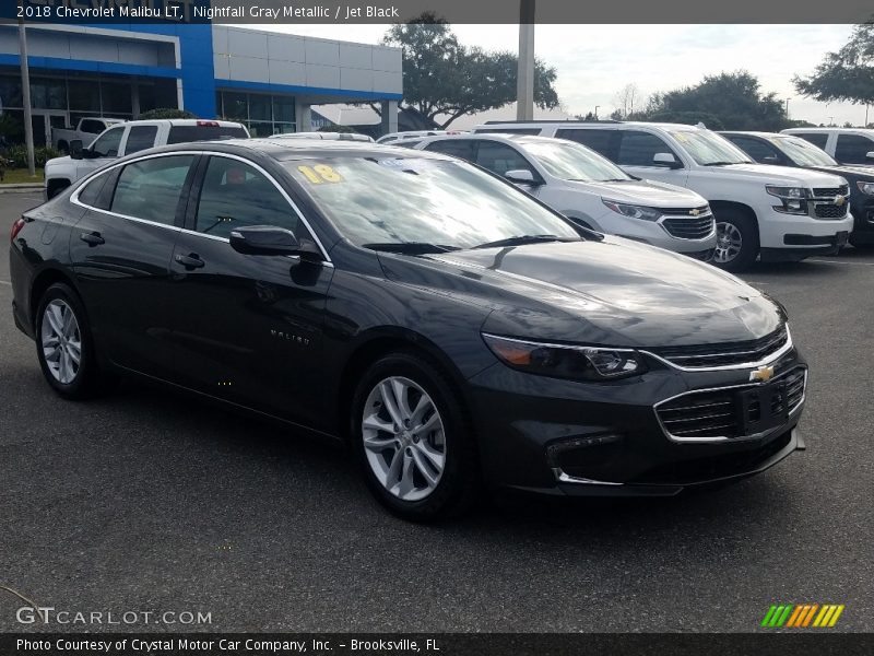 Nightfall Gray Metallic / Jet Black 2018 Chevrolet Malibu LT
