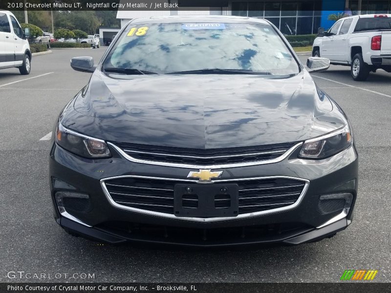 Nightfall Gray Metallic / Jet Black 2018 Chevrolet Malibu LT