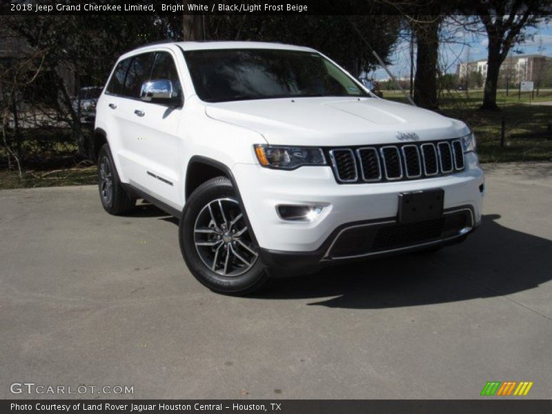 Bright White / Black/Light Frost Beige 2018 Jeep Grand Cherokee Limited