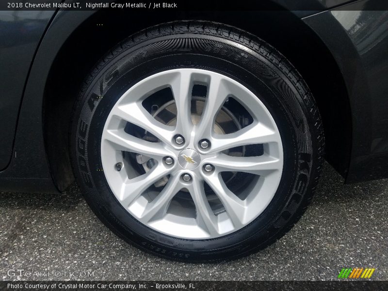 Nightfall Gray Metallic / Jet Black 2018 Chevrolet Malibu LT