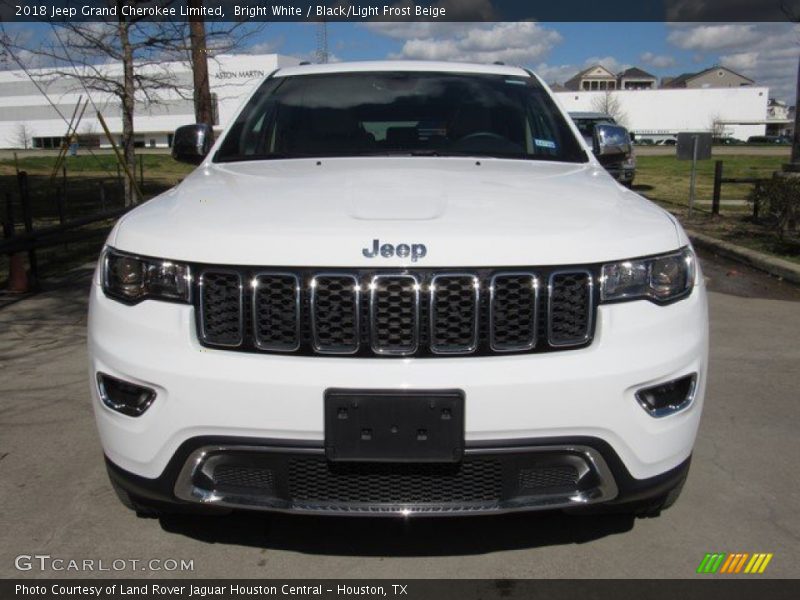 Bright White / Black/Light Frost Beige 2018 Jeep Grand Cherokee Limited