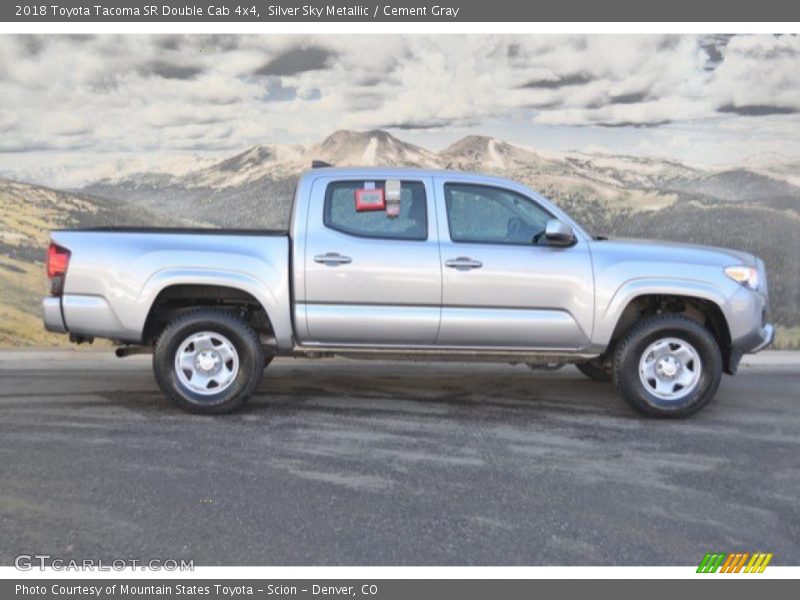 Silver Sky Metallic / Cement Gray 2018 Toyota Tacoma SR Double Cab 4x4