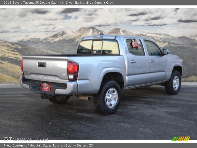 Silver Sky Metallic / Cement Gray 2018 Toyota Tacoma SR Double Cab 4x4