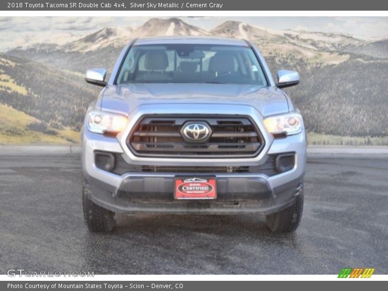 Silver Sky Metallic / Cement Gray 2018 Toyota Tacoma SR Double Cab 4x4