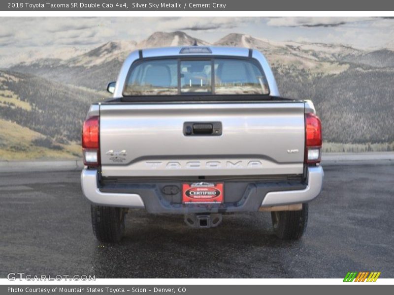 Silver Sky Metallic / Cement Gray 2018 Toyota Tacoma SR Double Cab 4x4