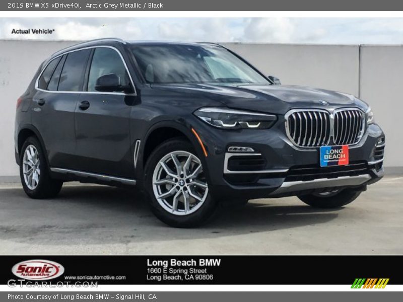Arctic Grey Metallic / Black 2019 BMW X5 xDrive40i