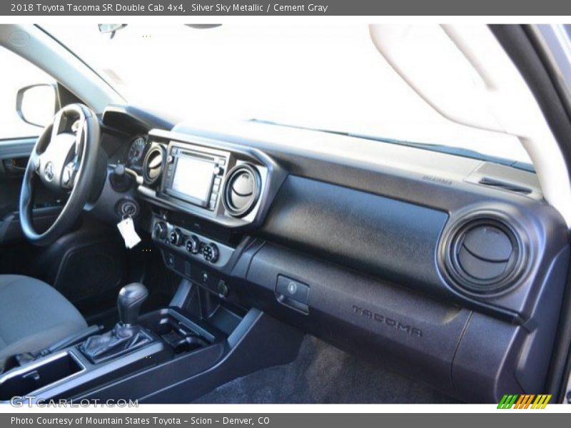 Silver Sky Metallic / Cement Gray 2018 Toyota Tacoma SR Double Cab 4x4