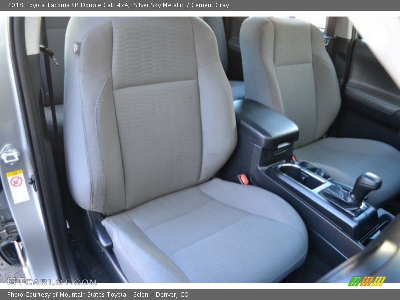 Silver Sky Metallic / Cement Gray 2018 Toyota Tacoma SR Double Cab 4x4