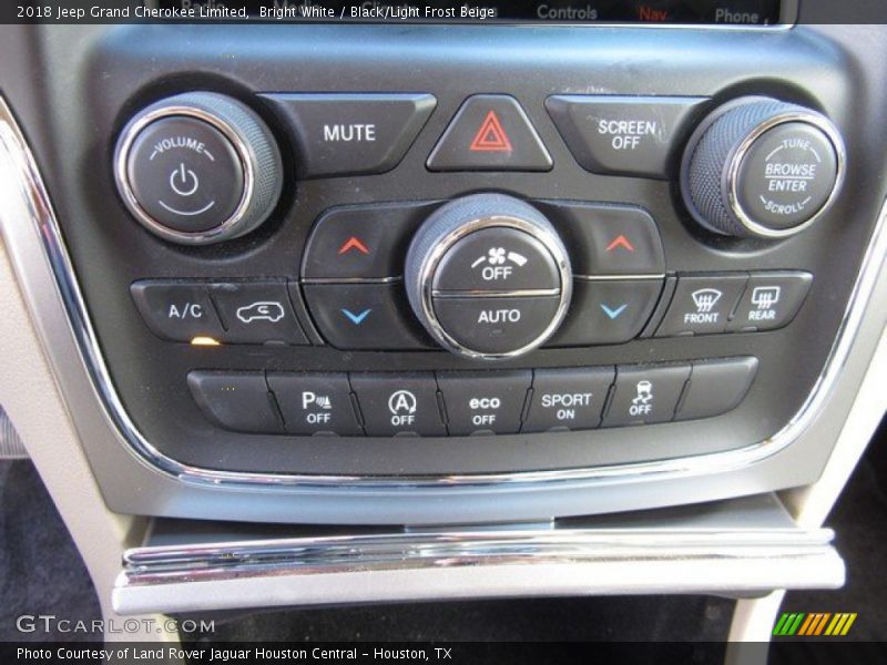 Bright White / Black/Light Frost Beige 2018 Jeep Grand Cherokee Limited