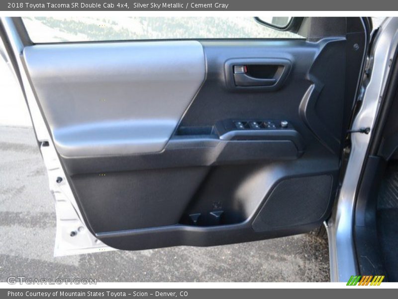 Silver Sky Metallic / Cement Gray 2018 Toyota Tacoma SR Double Cab 4x4