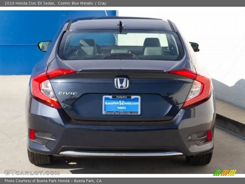 Cosmic Blue Metallic / Gray 2019 Honda Civic EX Sedan