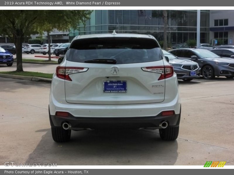 White Diamond Pearl / Espresso 2019 Acura RDX Technology AWD