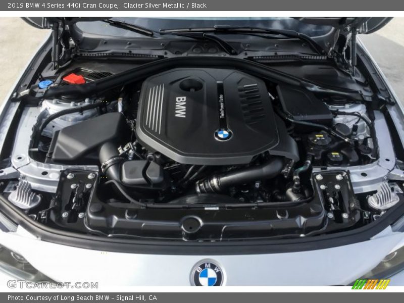 Glacier Silver Metallic / Black 2019 BMW 4 Series 440i Gran Coupe